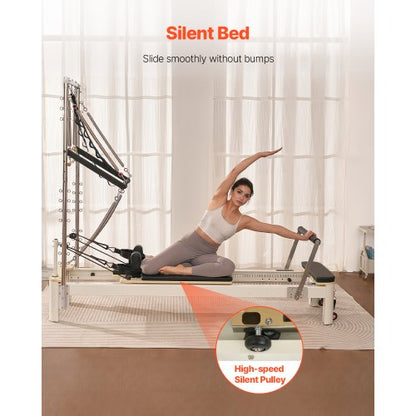 Pilates Reformer Pilatesmaskin Hemmagymutrustning med Motstånd |  EU