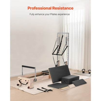 Pilates Reformer Wooden Pilates Machine Home Gym Exercise Equipment | EU