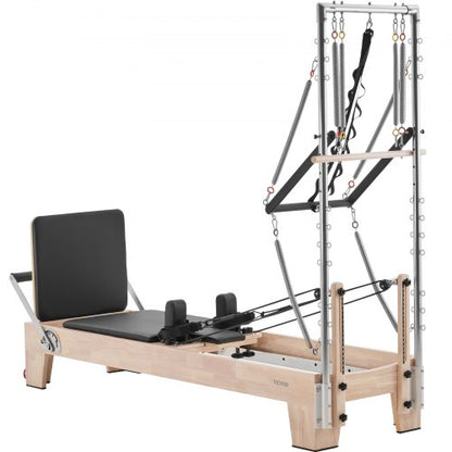 Pilates Reformer Wooden Pilates Machine Home Gym Exercise Equipment | EU