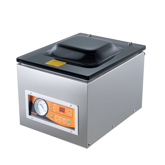 Chamber Vacuum Sealer, 260 W tätningseffekt, vakuumförpackningsmaskin för våtfoder, kött, marinader och mer, kompakt storlek med 10,2" tätningslängd, applicerad i hemköket och kommersiellt bruk