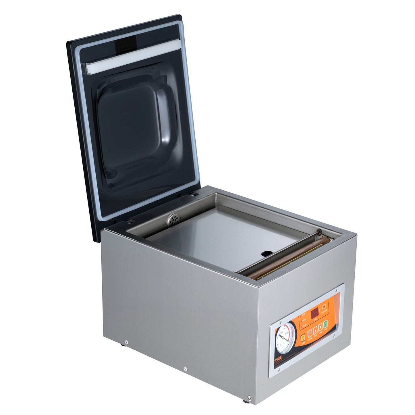 Chamber Vacuum Sealer, 260 W tätningseffekt, vakuumförpackningsmaskin för våtfoder, kött, marinader och mer, kompakt storlek med 10,2" tätningslängd, applicerad i hemköket och kommersiellt bruk