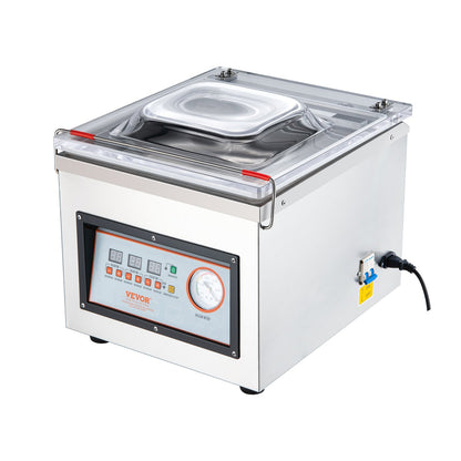 Chamber Vacuum Sealer, 320 W tätningseffekt, vakuumförpackningsmaskin för våtfoder, kött, marinader och mer, kompakt storlek med 12,6" tätningslängd, applicerad i hemköket och kommersiellt bruk