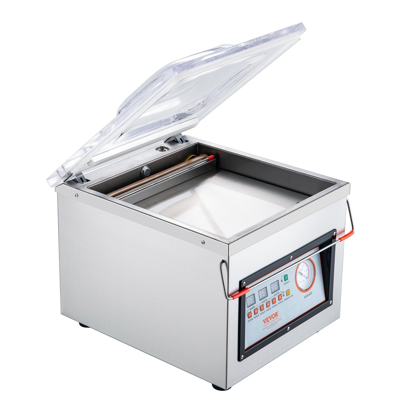 Chamber Vacuum Sealer, 320 W tätningseffekt, vakuumförpackningsmaskin för våtfoder, kött, marinader och mer, kompakt storlek med 12,6" tätningslängd, applicerad i hemköket och kommersiellt bruk