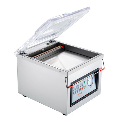 Chamber Vacuum Sealer, 320 W tätningseffekt, vakuumförpackningsmaskin för våtfoder, kött, marinader och mer, kompakt storlek med 12,6" tätningslängd, applicerad i hemköket och kommersiellt bruk