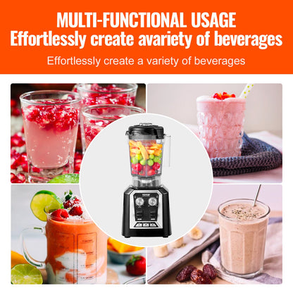Professional Blender Commercial Bänkskiva Blenders 68 oz Smoothies Shakes