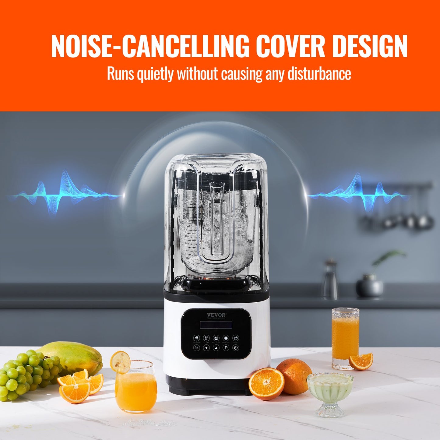 Professional Blender Commercial Countertop Blenders 68 oz Smoothies Shakes