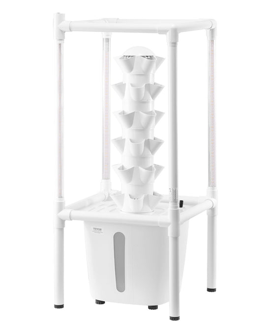 Hydroponic odlingssystem med Grow Light 30 Pods Hydroponic Tower Garden