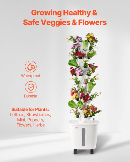 Hydroponic odlingssystem med hjul 50 pods Hydroponic Tower Garden