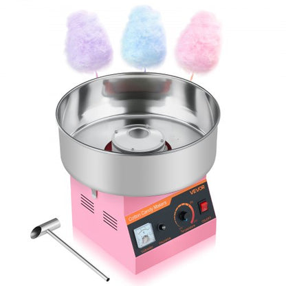 Kommersiell Sockervaddsmaskin Elektrisk Sockervaddsmaskin 1000W Rosa