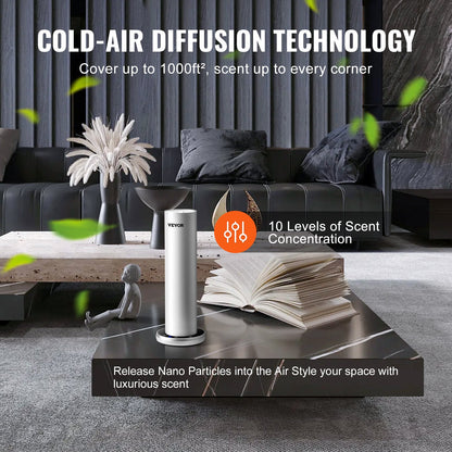Scent Air Machine 120ml Bluetooth kallluftspridare 1000sq.ft vattenlös
