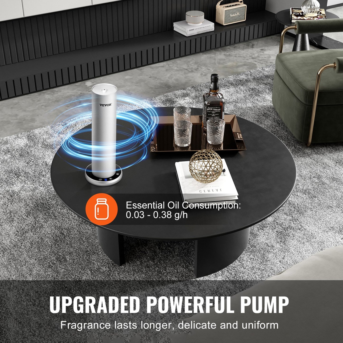 Scent Air Machine 120ml Bluetooth kallluftspridare 1000sq.ft vattenlös