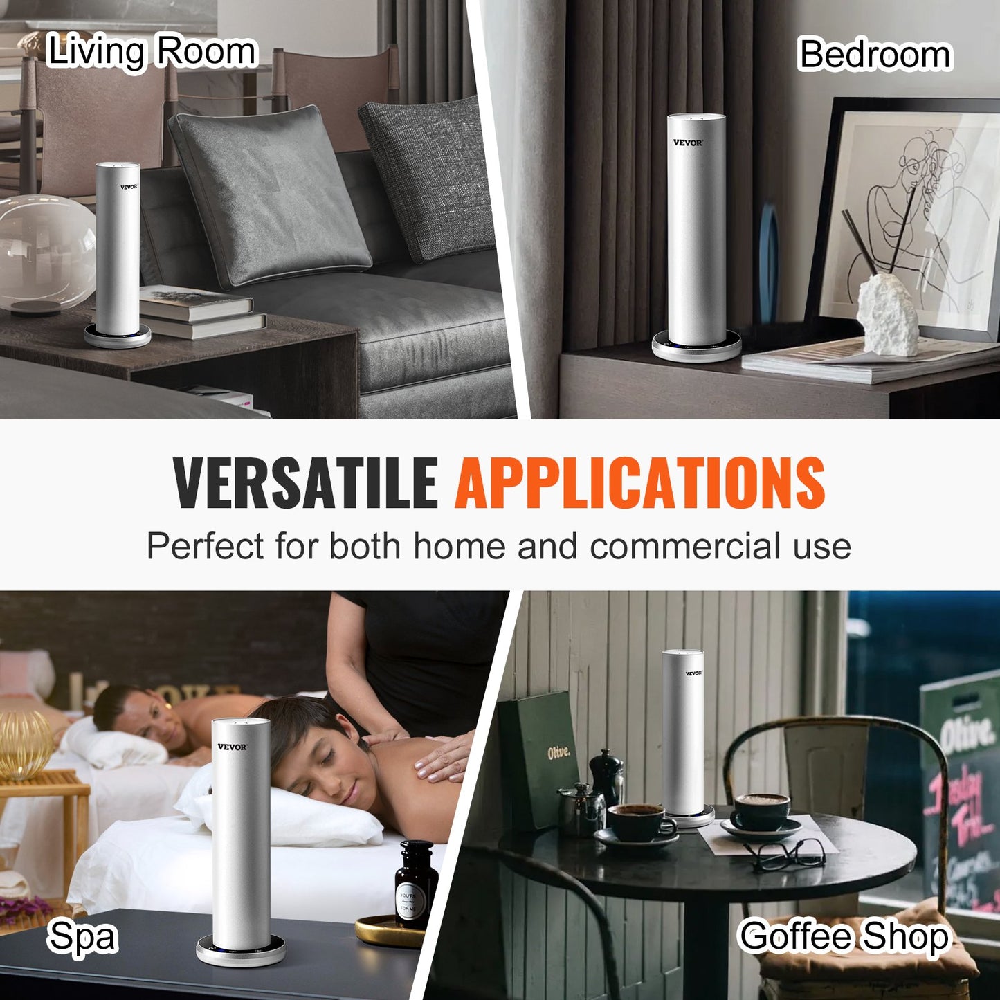 Scent Air Machine 120ml Bluetooth kallluftspridare 1000sq.ft vattenlös