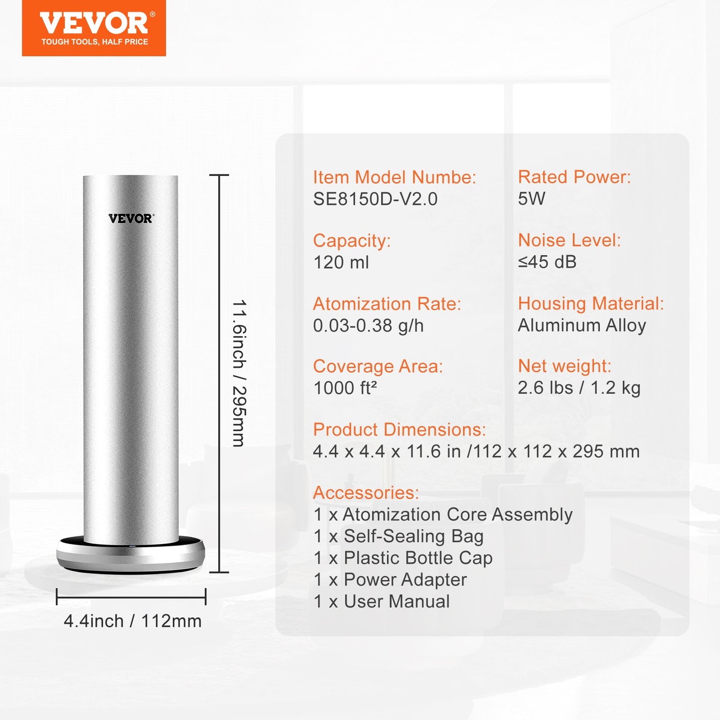 Scent Air Machine 120ml Bluetooth kallluftspridare 1000sq.ft vattenlös