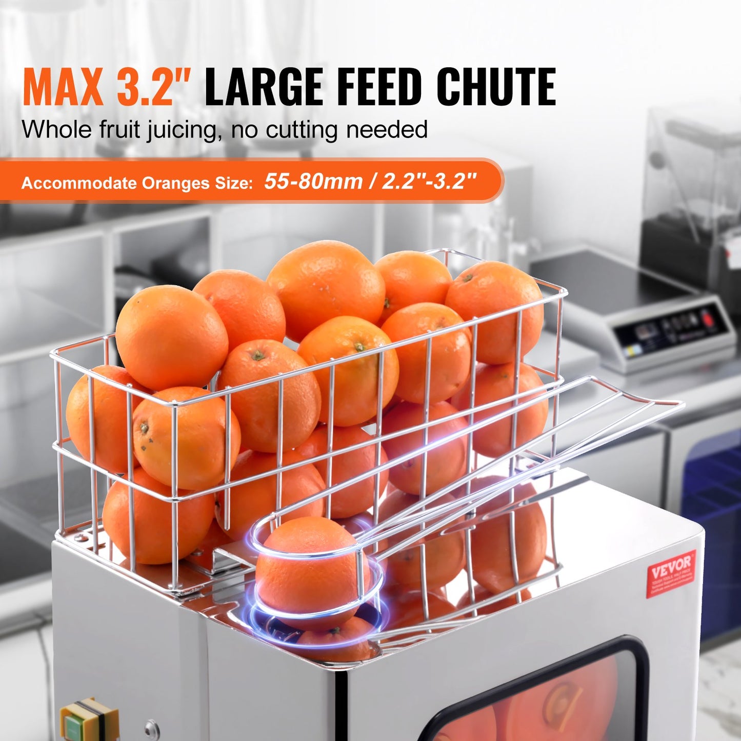 Commercial Orange Juicer Machine 120W Rostfritt Stål Presspress Extraktor