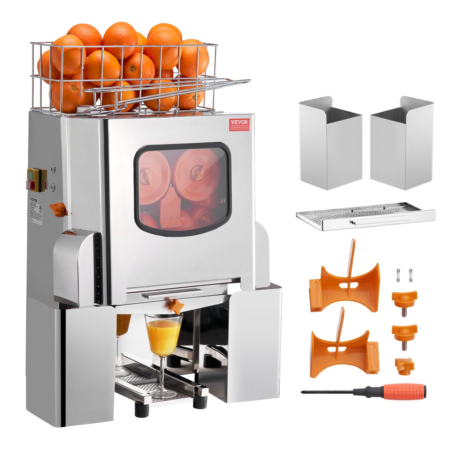 Commercial Orange Juicer Machine 120W Rostfritt Stål Presspress Extraktor