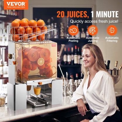 Kommerzielle Orangensaftpresse Maschine 120W Saftpresse Extraktor Filterbox