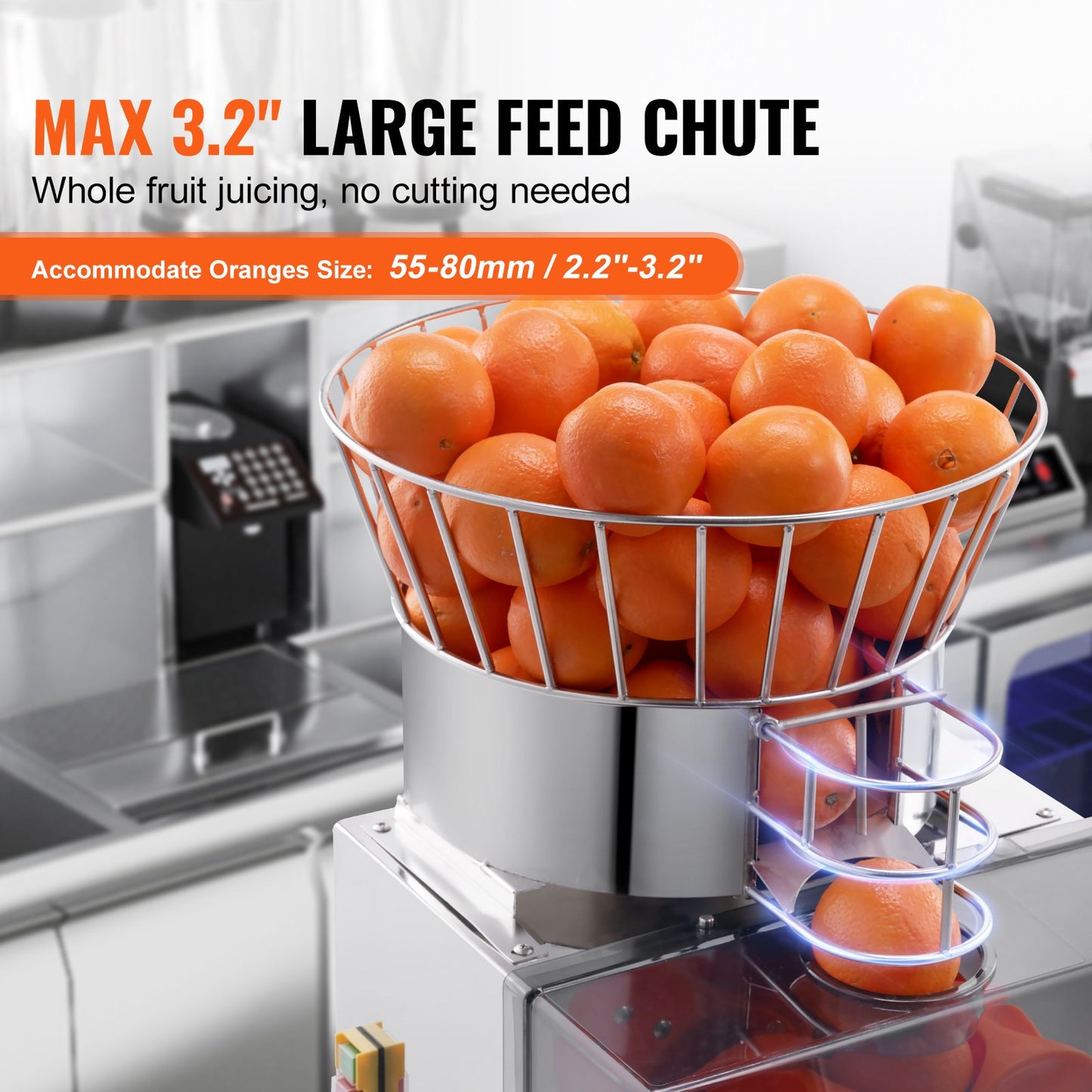 Commercial Orange Juicer Machine 120W Automatic Juice Squeezer Extractor