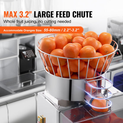 Commercial Orange Juicer Machine 120W Automatic Juice Squeezer Extractor