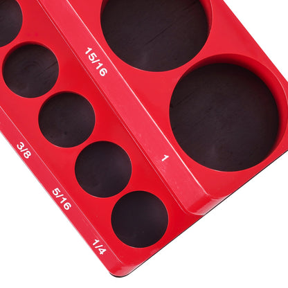 Magnetic Socket Organizer Set 3PCS Magnetic Socket Washers Red for SAE