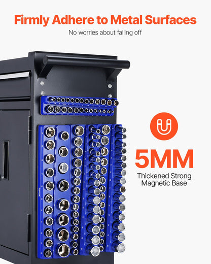 Magnetic Socket Organizer Set 8PCS Socket Washers Blue &amp; Red for Metric SAE