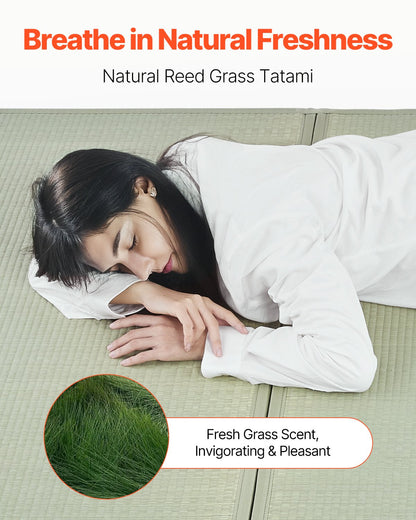 Japanese Tatami Mat King hopfällbar och halkfri Rush Grass Tatami-madrass
