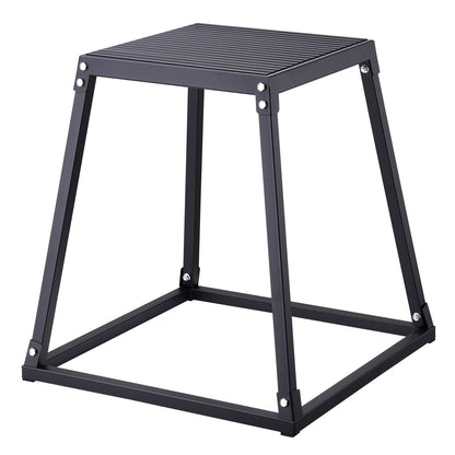 Plyometric Jump Boxes, 12/18/24 Inch Plyo Box, Platform and Jumping Agility Box, Anti-Slip Fitness Exercise Step Up Box Set for Home Gym Workout, Cardio Strength Training, Black