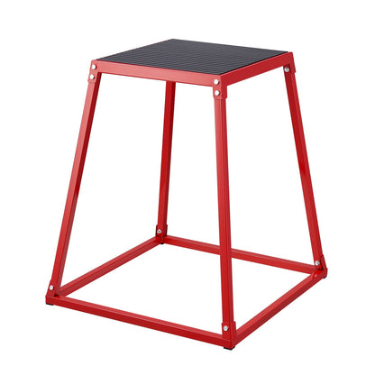 Plyometric Jump Boxes, 12/18/24/30 Inch Plyo Box, Platform and Jumping Agility Box, Anti-Slip Fitness Exercise Step Up Box Set for Home Gym Workout, Cardio Strength Training, Red