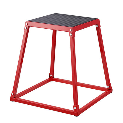 Plyometric Jump Boxes, 12/18/24 inch Plyo Box, Platform and Jumping Agility Box, Anti-Slip Fitness Exercise Step Up Box Set for Home Gym Workout, Cardio Strength Training, Red