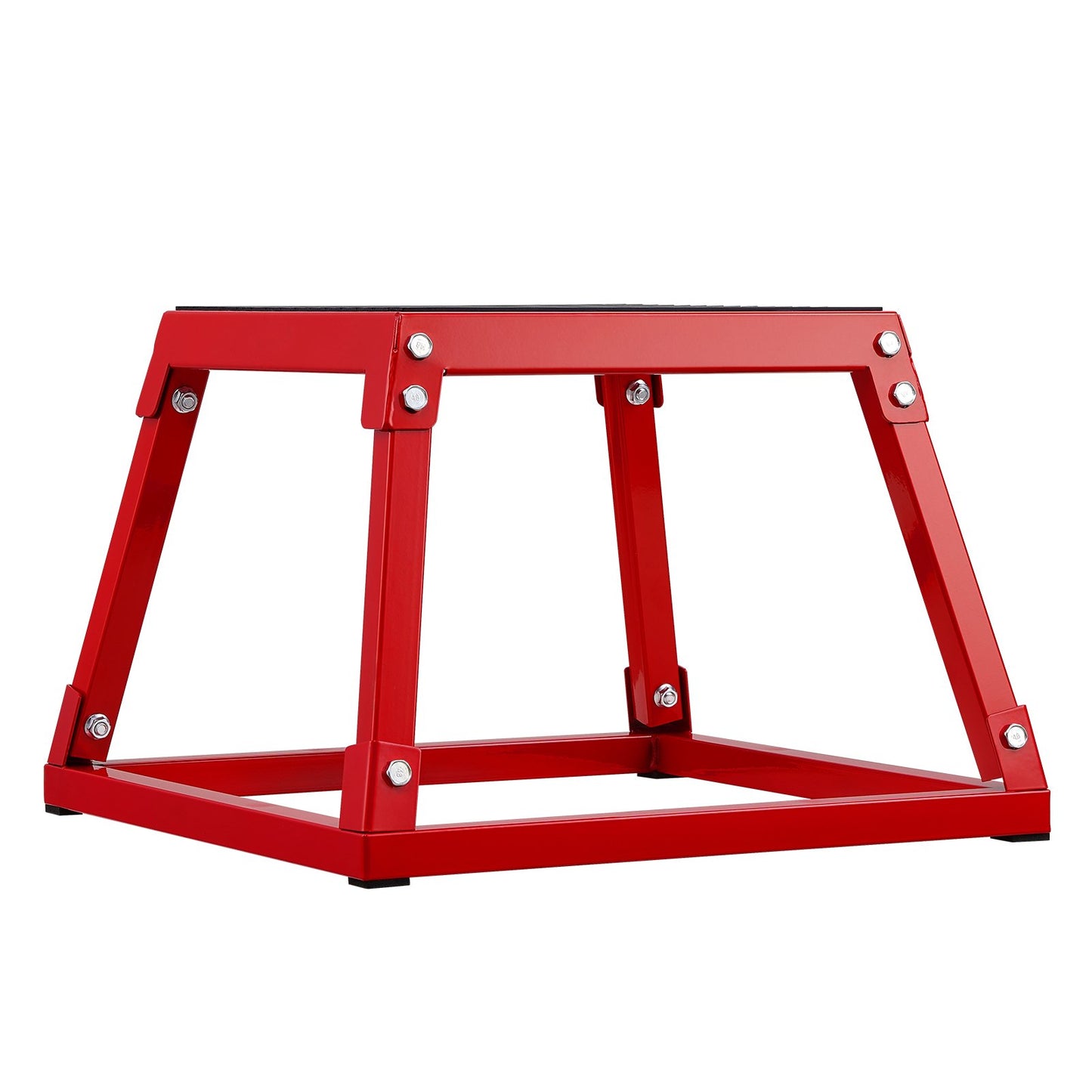 Plyometric Jump Box, 12 Inch Plyo Box, Steel Plyometric Platform och Jumping Agility Box, Anti-Slip Fitness Exercise Step Up Box för hemmagymträning, Konditionsstyrketräning, Röd