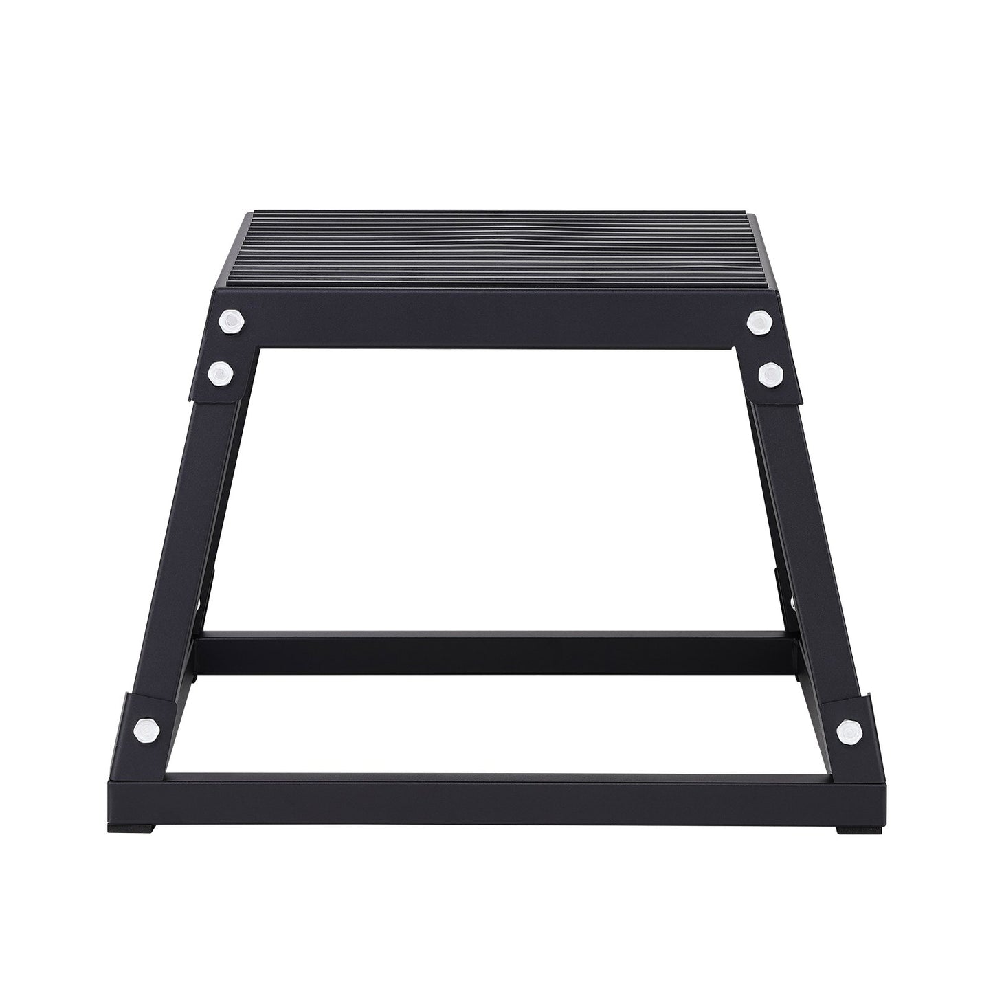 Plyometric Jump Box, 12 Inch Plyo Box, Steel Plyometric Platform and Jumping Agility Box, Anti-Slip Fitness Exercise Step Up Box for Home Gym Workout, Cardio Strength Training, Black