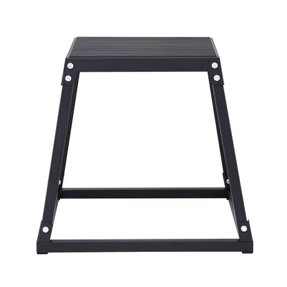 Plyometric Jump Box, 18-tums Plyo Box, Steel Plyometric Platform och Jumping Agility Box, Anti-Slip Fitness Exercise Step Up Box för hemmagymträning, konditionsstyrketräning, svart