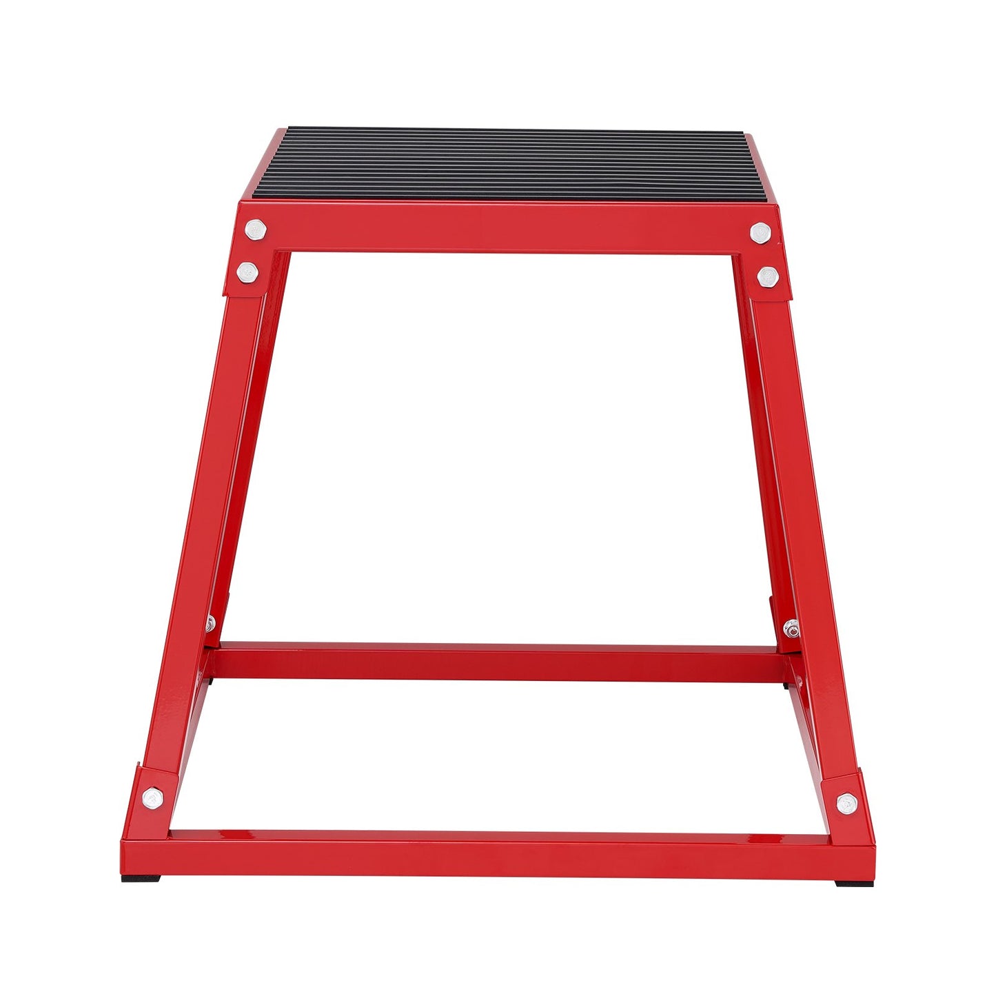 Plyometric Jump Box, 18-inch Plyo Box, Steel Plyometric Platform and Jumping Agility Box, Anti-Slip Fitness Exercise Step Up Box for Home Gym Workout, Cardio Strength Training, Red