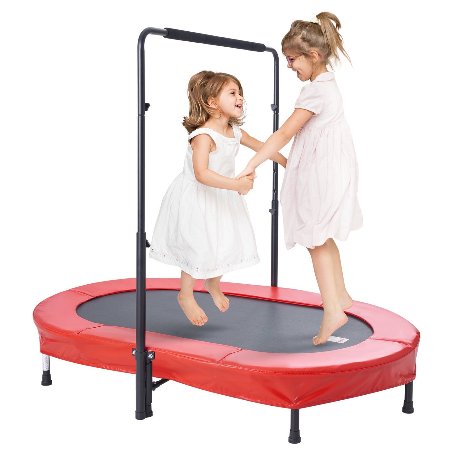 56" trampoline for kids foldable mini trampoline for toddlers indoor outdoor