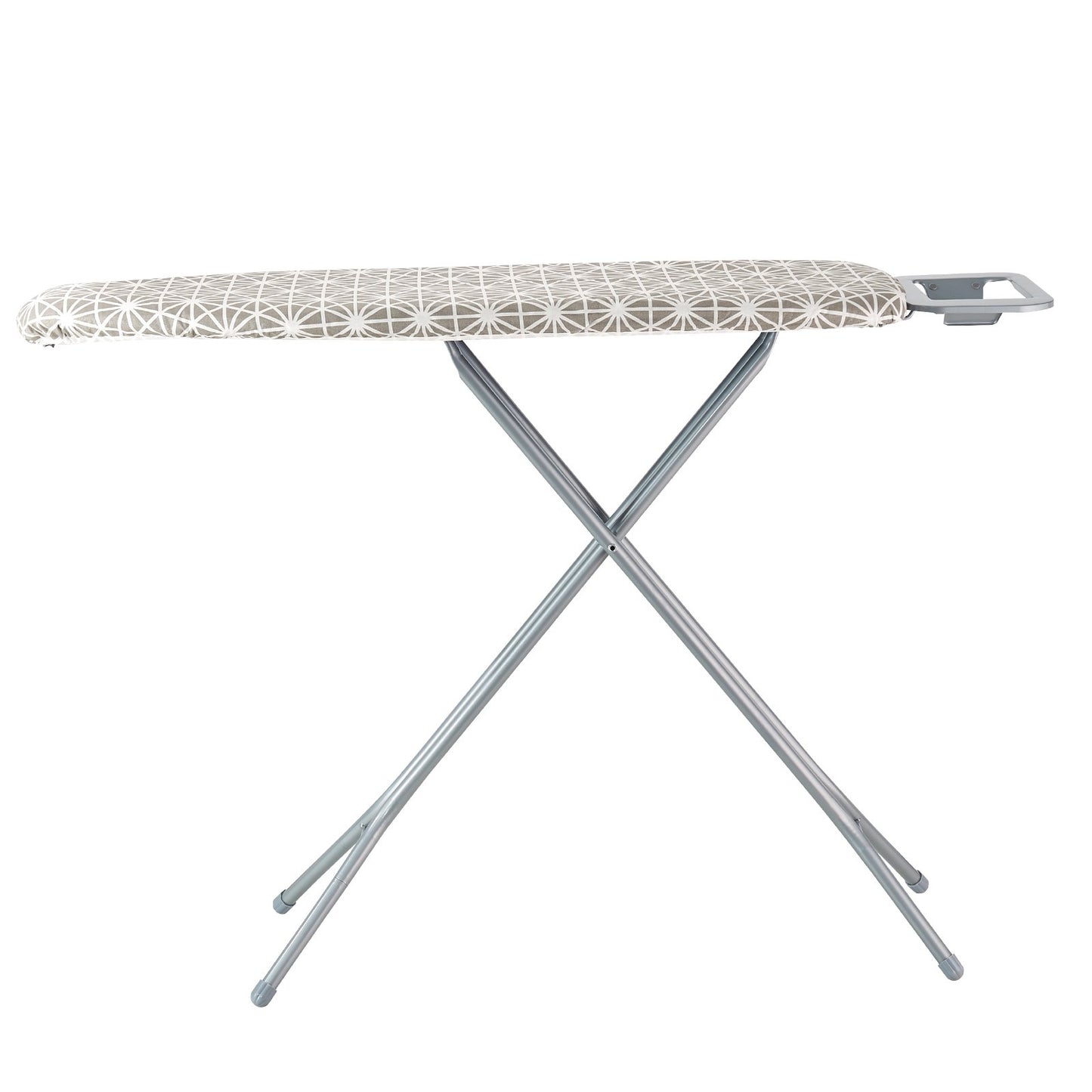Ironing board with large 51 x 13 ironing surface, thickened 4-layer ironing board with heat-resistant cover and 100% cotton cover, 7 adjustable heights ironing board for home laundry