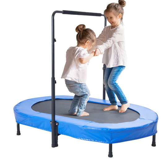 56" trampoline for kids foldable mini trampoline for toddlers indoor outdoor