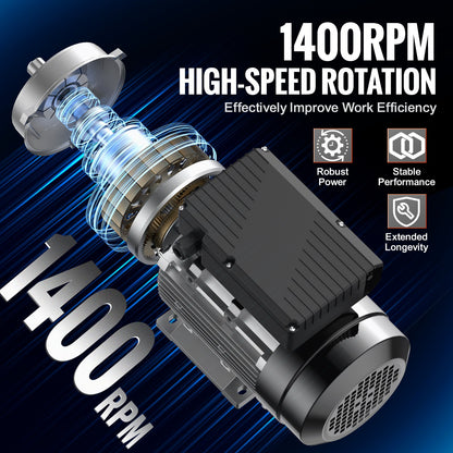 0,55KW elmotor 1400RPM AC 220~240V 4,5A 1-fas 19mm kilaxel