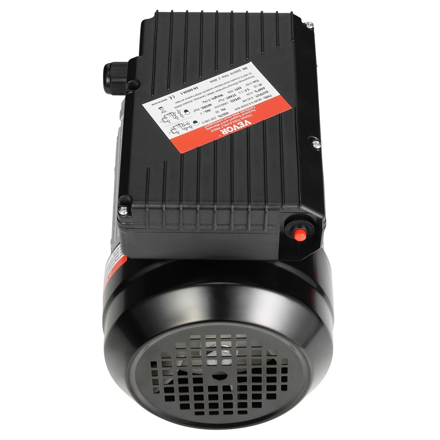 0,55KW elmotor 1400RPM AC 220~240V 4,5A 1-fas 19mm kilaxel