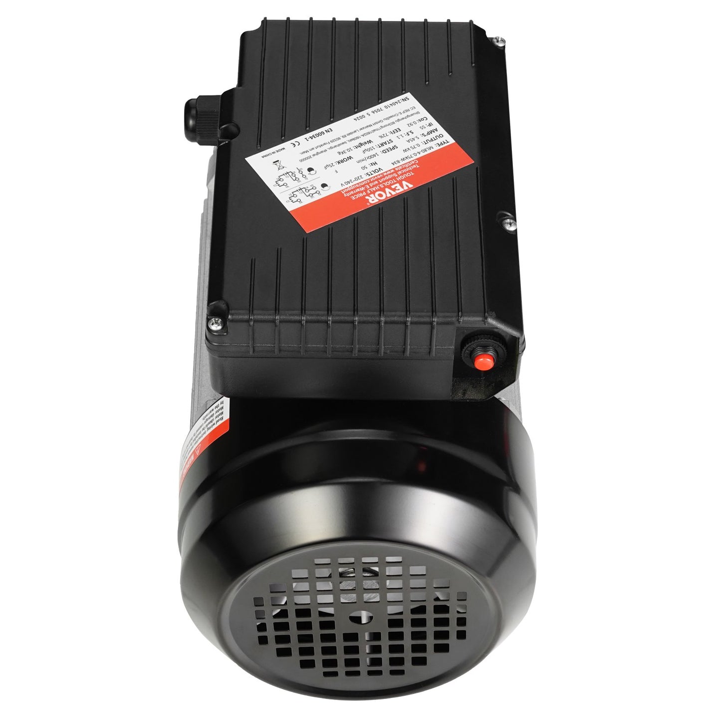 0,75KW Elmotor 1400 RPM AC 220~240V 5,45A 1-fas 19 mm kilaxel