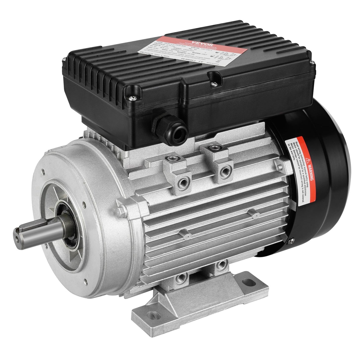 0,75KW Elmotor 1400 RPM AC 220~240V 5,45A 1-fas 19 mm kilaxel