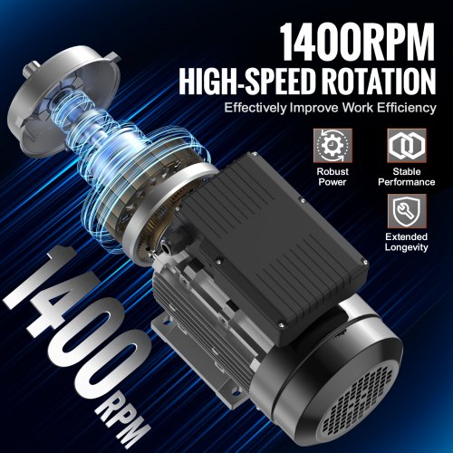 1,5KW elmotor 1400 rpm AC 220~240V 9,85A 1-fas 24 mm kilaxel |  EU