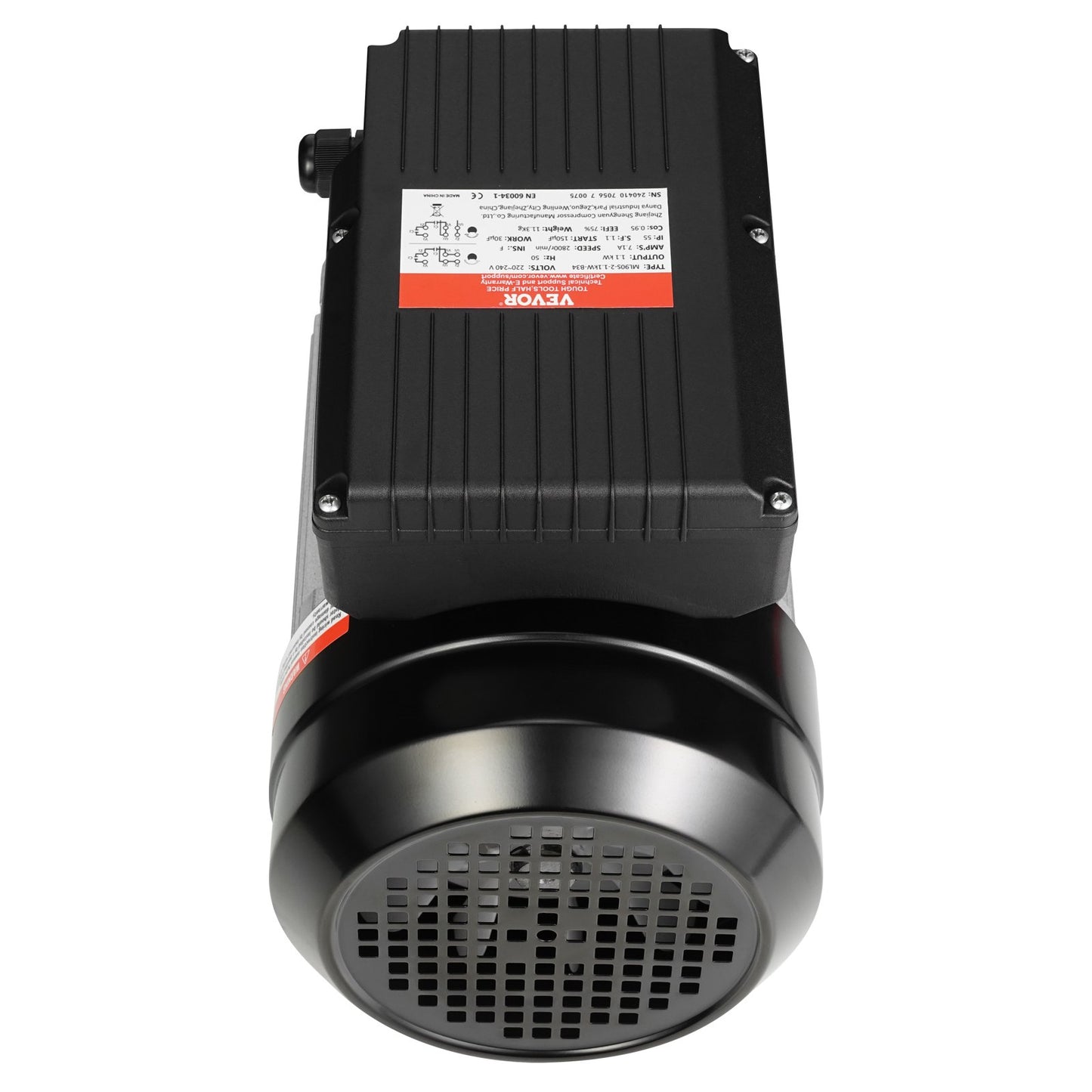 1,1KW elmotor 2800 varv/min AC 220~240V 7,1A 1-fas 24 mm kilaxel