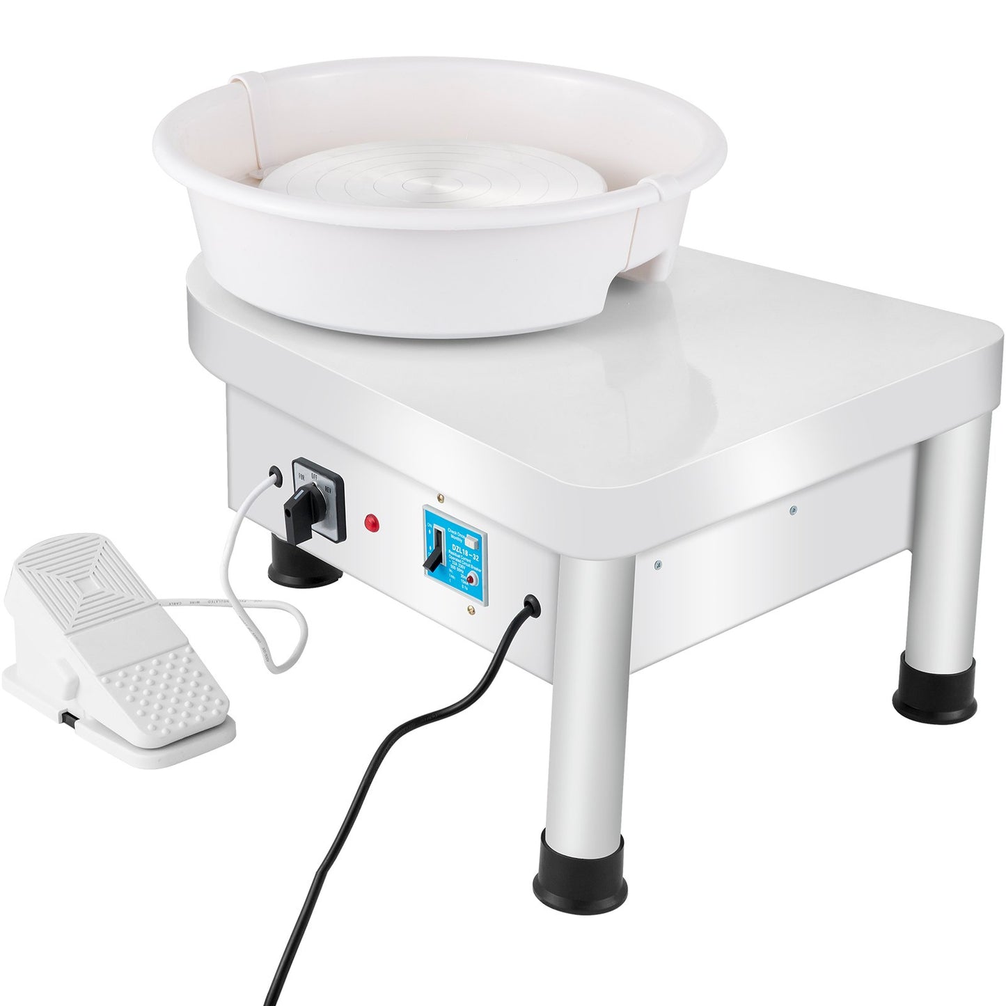 Pottery Wheel 25CM Pottery Shaping Machine 280W Electric Pottery Wheel with Foot Pedal and Detachable Basin Shaping Tool Kit for Ceramic Clay Craft DIY Clay