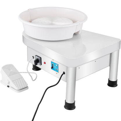 Pottery Wheel 25CM Pottery Shaping Machine 280W Electric Pottery Wheel with Foot Pedal and Detachable Basin Shaping Tool Kit for Ceramic Clay Craft DIY Clay