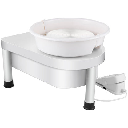 Pottery Wheel 25CM Pottery Shaping Machine 280W Electric Pottery Wheel with Foot Pedal and Detachable Basin Shaping Tool Kit for Ceramic Clay Craft DIY Clay