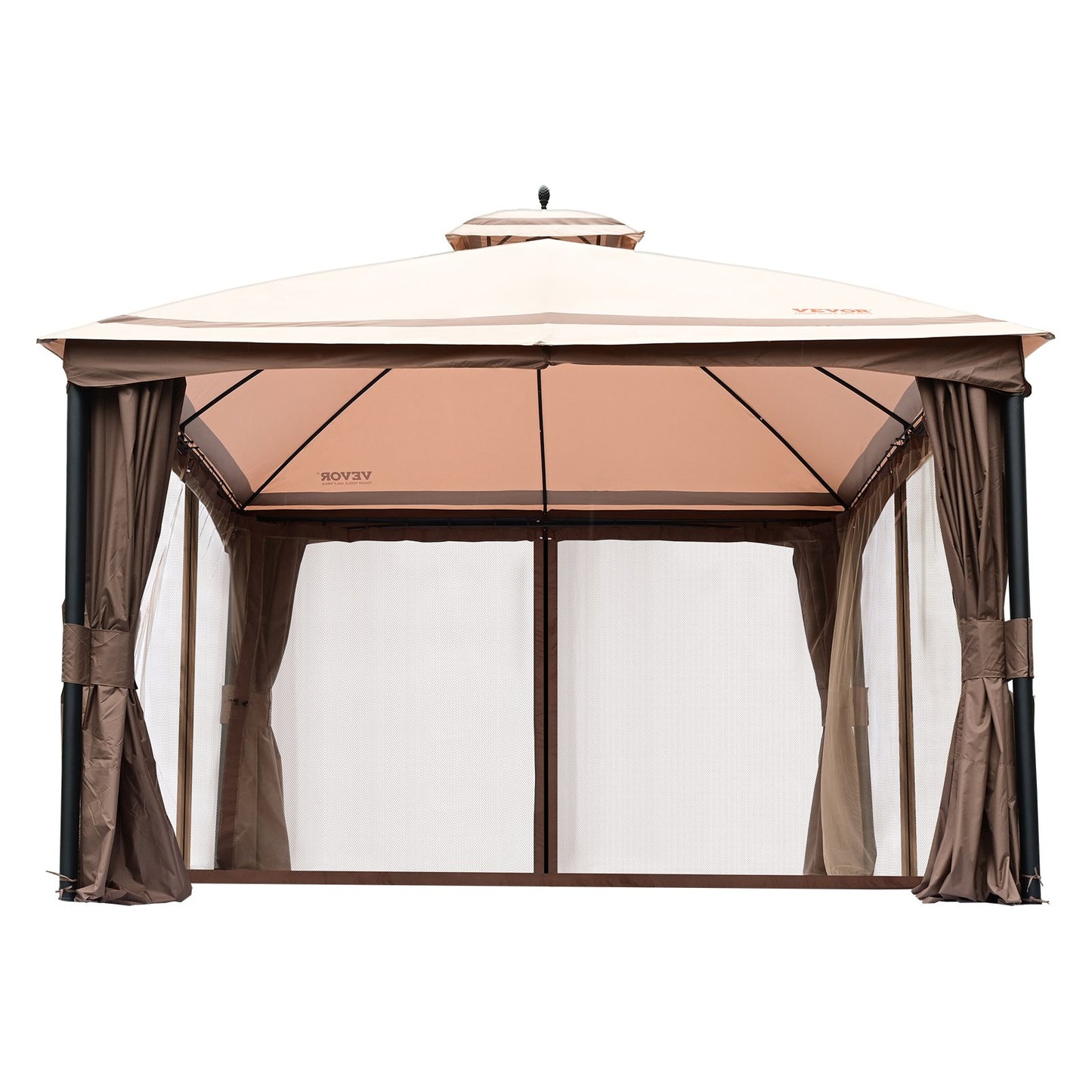 Patio Gazebo for 10-12 People, 10 x 13 FT Backyard Gazebo, with Mosquito Net, Metal Frame and PU Coated 180G Polyester, Outdoor Roof Cover for Patio, Backyard, Lawn, Garden, Deck