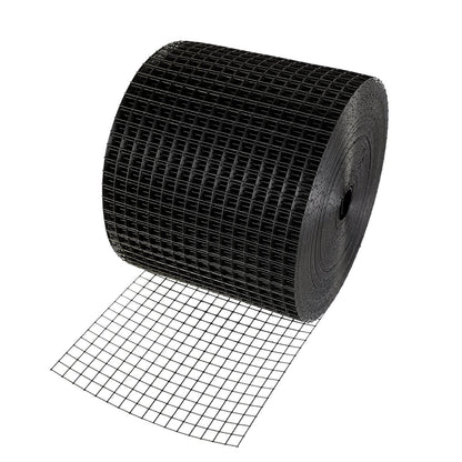 15 x 3048 cm Solpanels fågelskydd, Critter Guard Roll Kit med 100 st aluminiumlegeringsfästen, Solpanelsskydd med rostsäker PVC-beläggning, 12,7 mm trådrullsnät