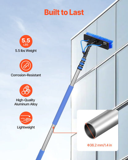 Water Fed Pole Kit 3,6 m solpanelsrengöringsstång med förlängbart handtag