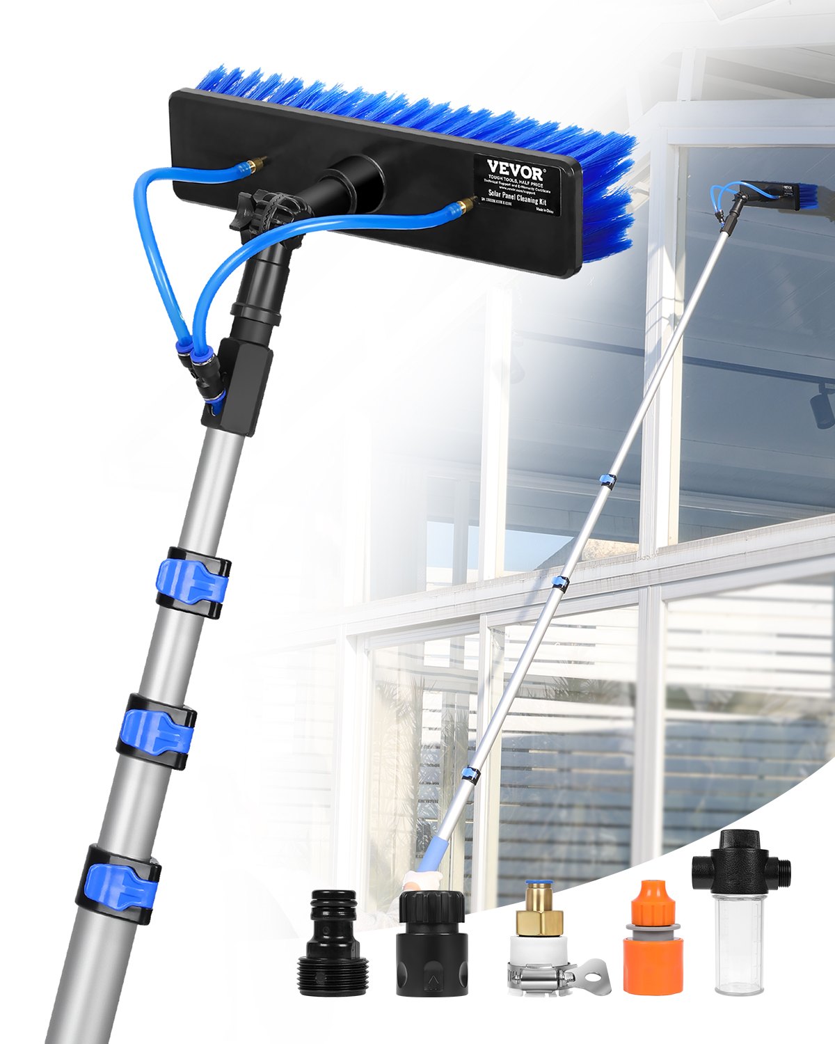 Water Fed Pole Kit 3,6 m solpanelsrengöringsstång med förlängbart handtag