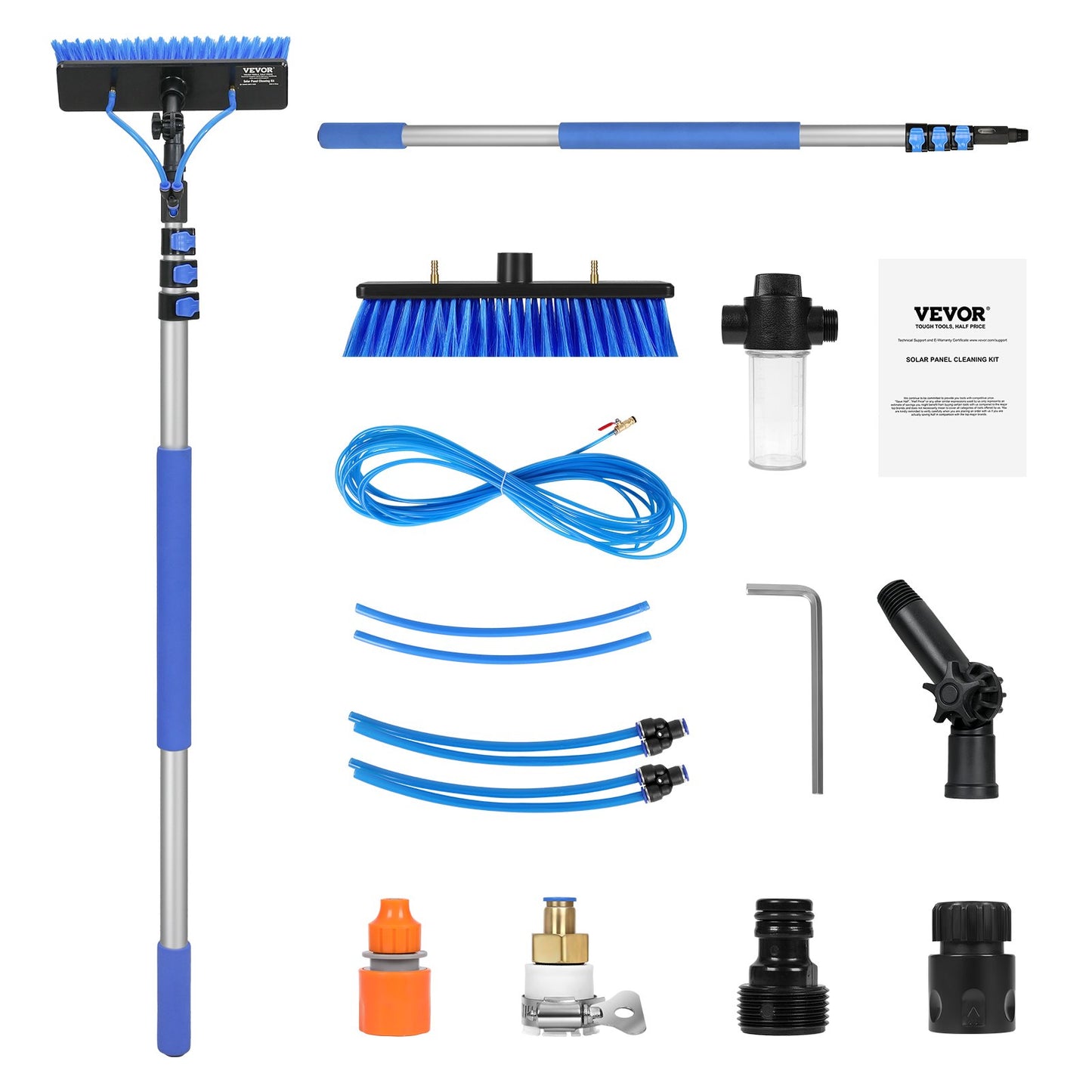 Water Fed Pole Kit 3,6 m solpanelsrengöringsstång med förlängbart handtag