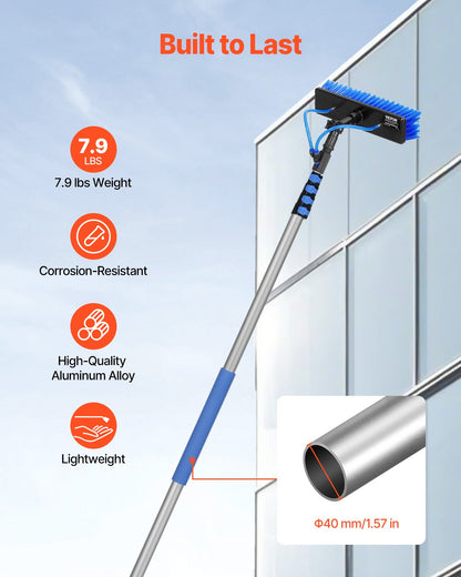 Water Fed Pole Kit 7,3 m solpanelsrengöringsstolpe med förlängbart handtag